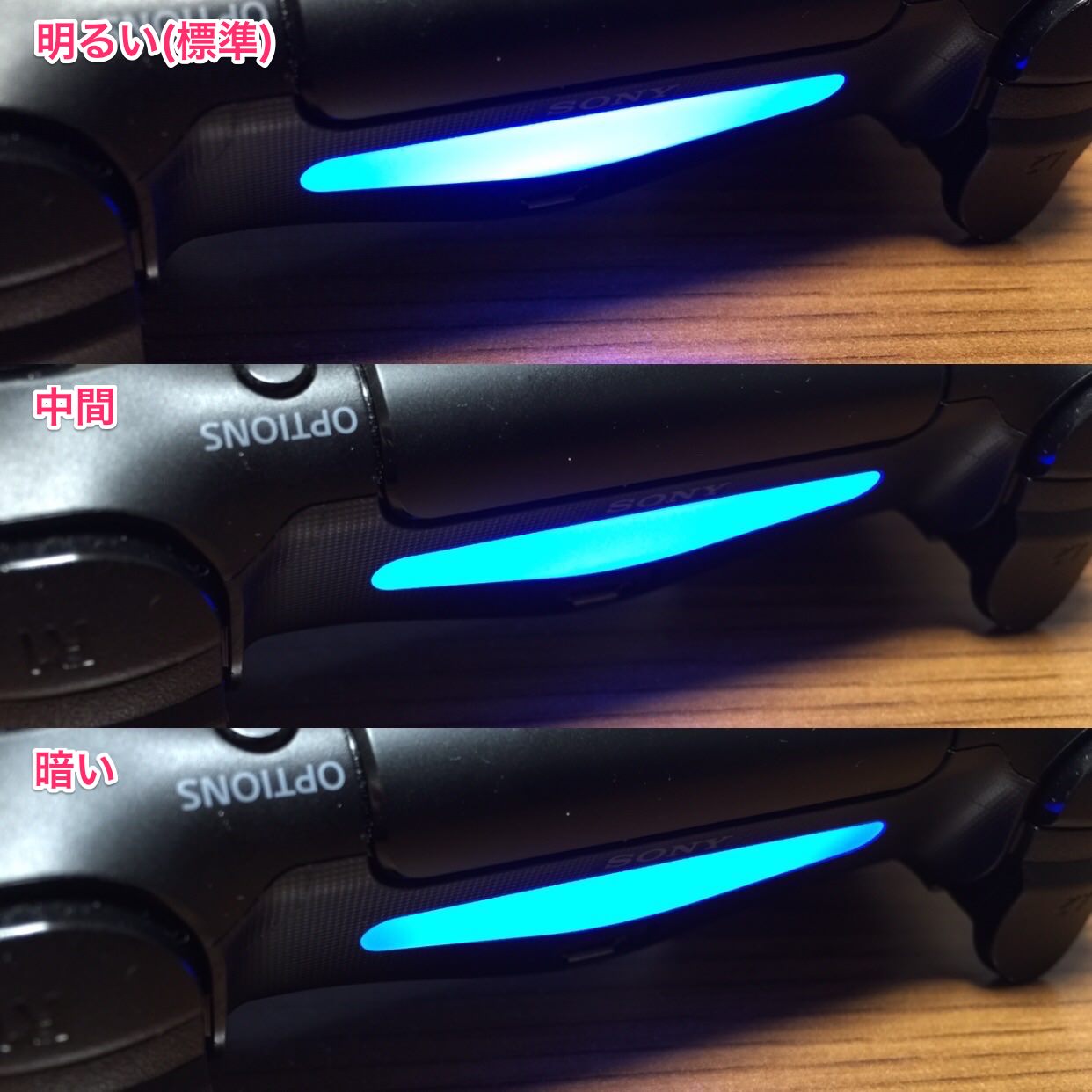 How to adjust to luminous energy of controller for playstation 4 06